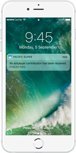 Pacific Super push notifications